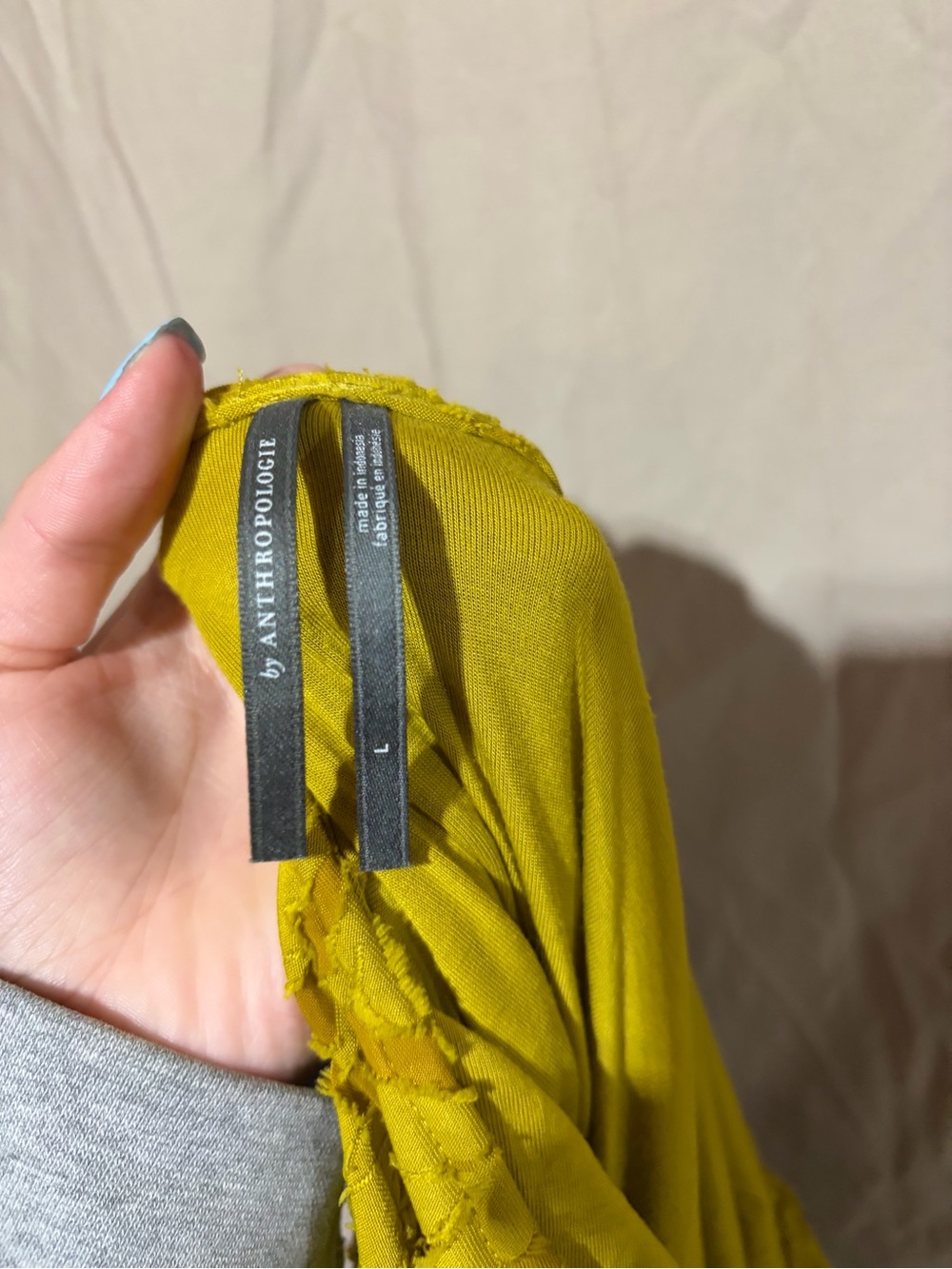 Anthropologie Playful Ruffle Mini Dress Mustard Chartreuse - Picture 5 of 5